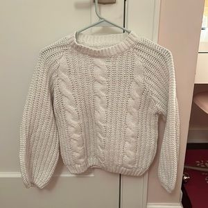 WHITE KNIT SWEATER